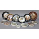 Eleven Prattware Pot Lids, 19th century, and Another Similar for the North Eastern Railway (one