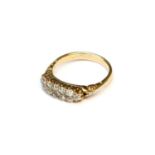 A Diamond Half Hoop Ring, unmarked, finger size MGross weight 3.3 grams