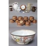 A Chinese Bowl (a/f), A Coalport Jug, Twelve Copper Moulds and A Relief Decorated Jug etc