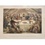 After William Simpson (1823-1899) Scottish "A Christmas Dinner on the Heights Before Sebastopol"