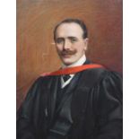 Attributed to Miss Adah Knight (fl.1893-1928)Portrait of a gentleman of learning, bust length,