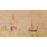 Manner of William Frederick SettleTwo SeascapesWatercolours, 20cm by 32.5cm (2)