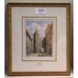 George Pyne (1800-1884)Mob Quad, Merton College, Oxford Inscribed in pencil, watercolour, 13cm by