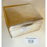 Antique silver cigarette box, hallmarked for 1905, maker RP