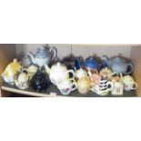 Collection of assorted china teapots