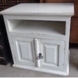 Painted white bedside cupboard