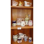 13 various small china jugs