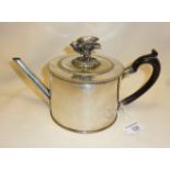Georgian silver plated teapot with bird finial
