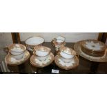 Gilded Noritake porcelain teaset with side plates (21 pieces)