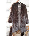 Vintage clothing: Two fur jackets and several fur stoles and wraps