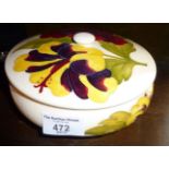Moorcroft bowl with cover (crazing)