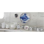 Minton coffee cans and saucers, Royal Albert Val D'Or coffee set, Cauldron commemorative plate etc.