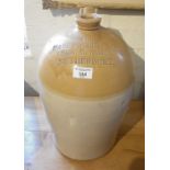 A 2-gallon stoneware flagon impressed with Harry P. Pulman, Spirit Merchant, Netherbury