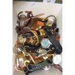 Good collection of ladies and men's wrist watches, makes include Skagem, Smiths, etc.