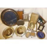 Assorted antique and vintage hallmarked silver photo frames (some (A/F)