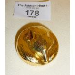 Marina B (Bulgari) 18ct gold pill box in the form of a sleeping fox. Fully signed and dated 1988,