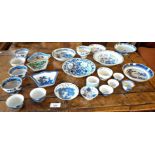 Chinese 18th c. and later blue and white tea ware etc. collection