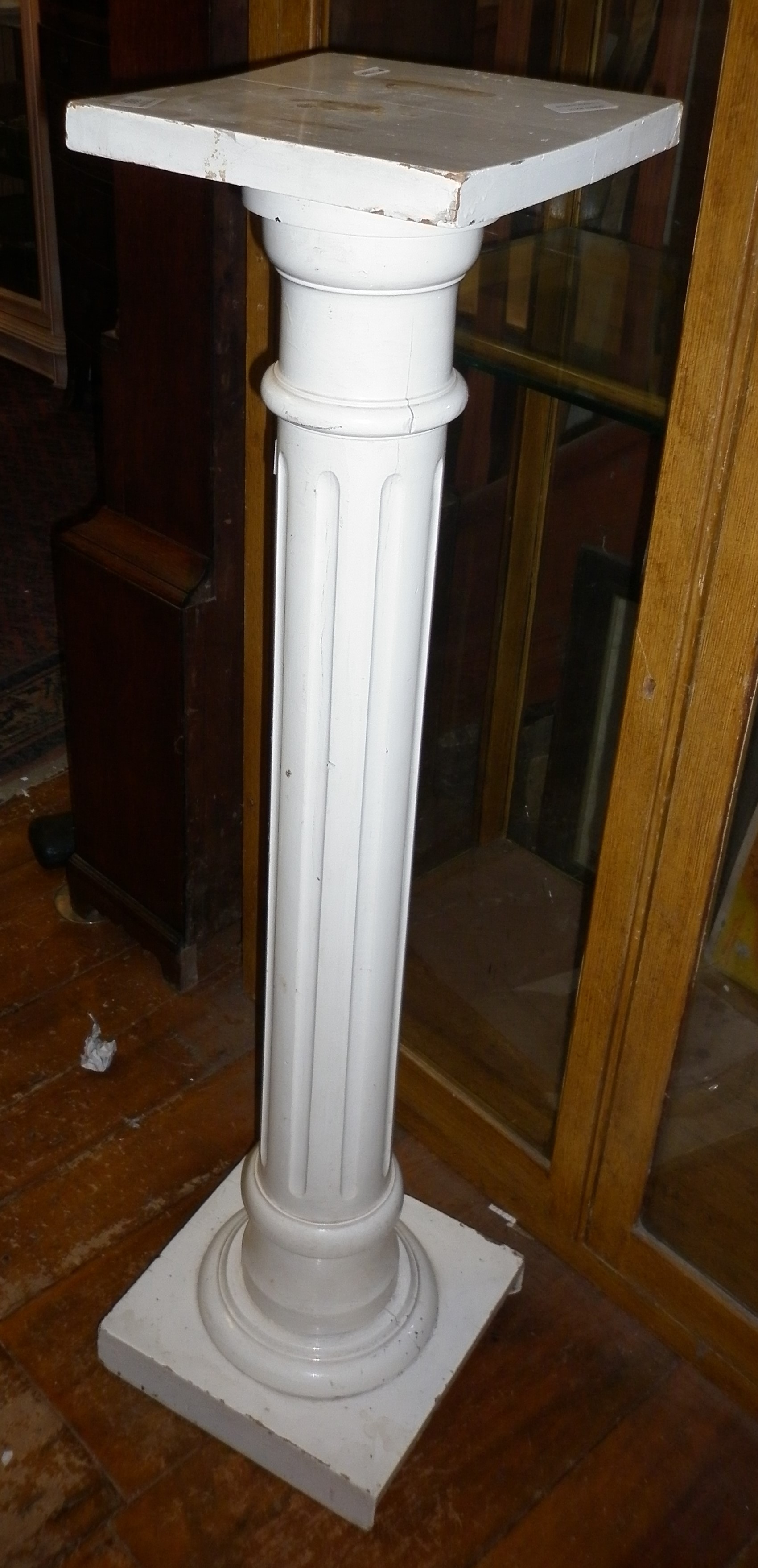 Victorian painted wood torchere