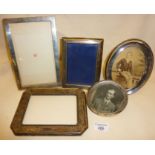 Five Sterling silver picture or photo frames