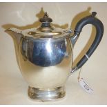 Sterling silver hot water jug, hallmarked for London 1908 S W Smith & Co. Approx 520g total weight