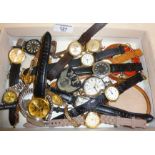 Good collection of wrist watches. Makes include Lucerne, Sekonda, Relide Sportsman, etc., military