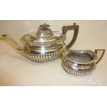 Antique Sterling silver teapot and milk jug, hallmarked for Birmingham 1906 William Aitken, approx