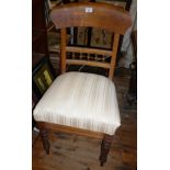 Set of four Victorian mahogany Trafalgar backed dining chairs