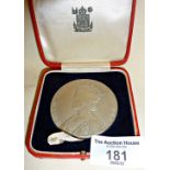 Royal Mint Sterling Silver Coronation Medal in case (51mm diameter)