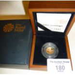 Royal Mint 2010 Quarter Sovereign in box with COA