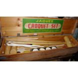 A Jaques croquet set in box