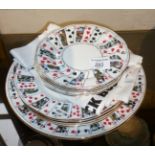 Elizabethan china plates etc. with playing card design, Cut for Coffee pattern