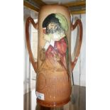 Large Royal Doulton series ware "Here's a health unto his Majesty" by Charles J. Noke, 13" high