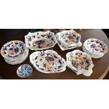 Imari pattern pottery tableware