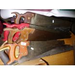 Group of old saws