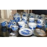 Two blue and white china children's toy teasets