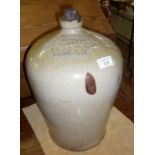 Large stoneware flagon with impressed legend, "J.H. YOUNG & CO. SALFORD MANR, 618 2GAL", c. 1850's