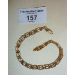 9ct gold gate bracelet, approx. 4.5g.