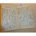 Edwardian diary of Muriel's first visit to Paris 1906 (part filled)