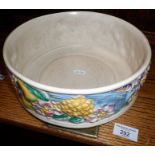 Clarice Cliff Art Deco floral bowl, model no. 286 L/S, approx. 23cm diameter (sold in aid of