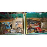 Two crates of assorted metal working tools