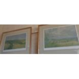 Pair Lionel Edwards colour prints of hunting scenes, one signed in pencil lower left, 22" x 28"