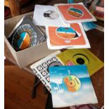 Box of vinyl singles, c. 1970's