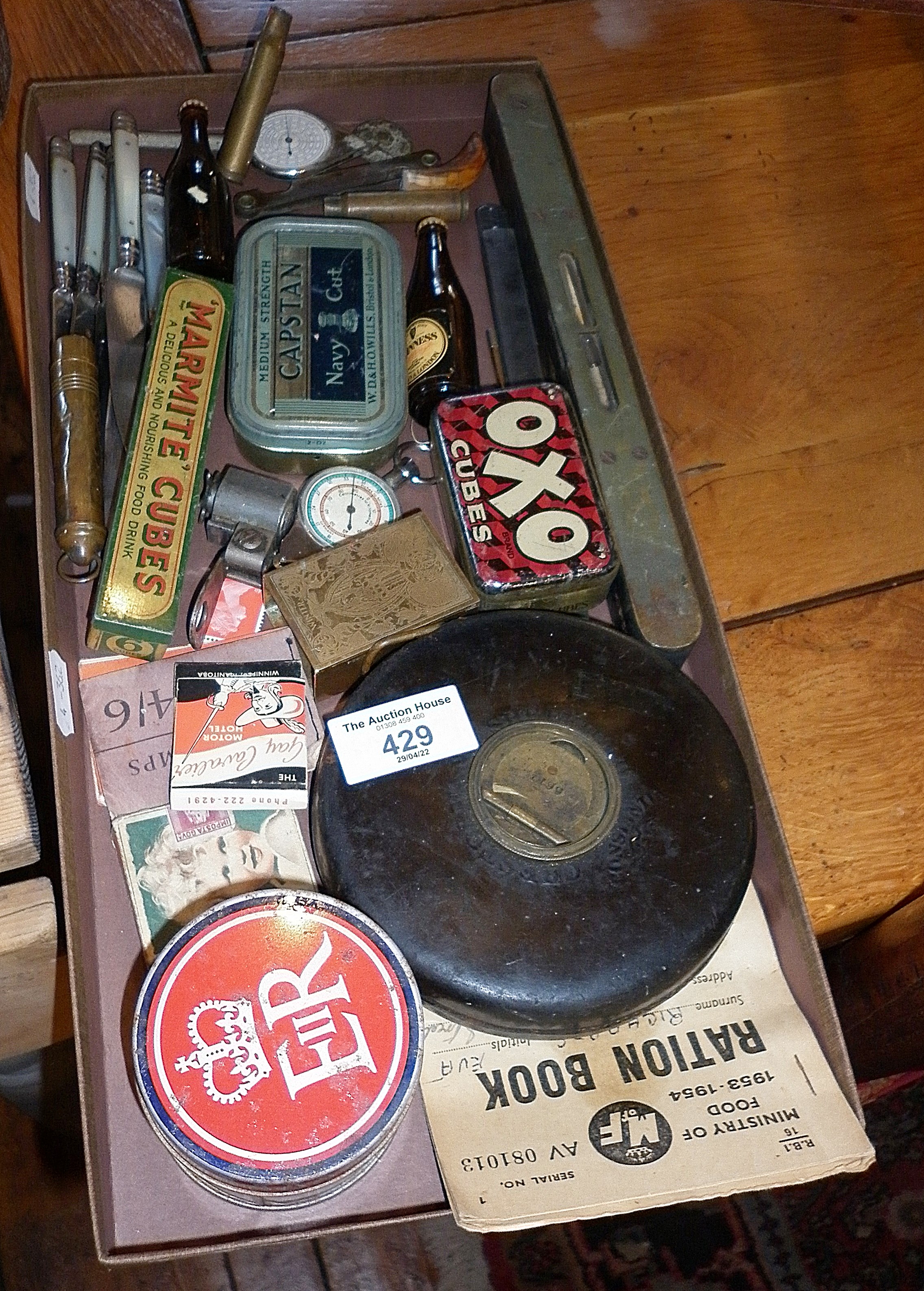 Old tins, tools, etc.