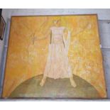 Arlie PANTING (1914-1989) large oil on canvas titled verso "Cybele on Mendips", 43" x 47", signed