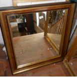 Framed wall mirror, 33" x 29"