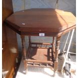 Edwardian mahogany octagonal occasional table