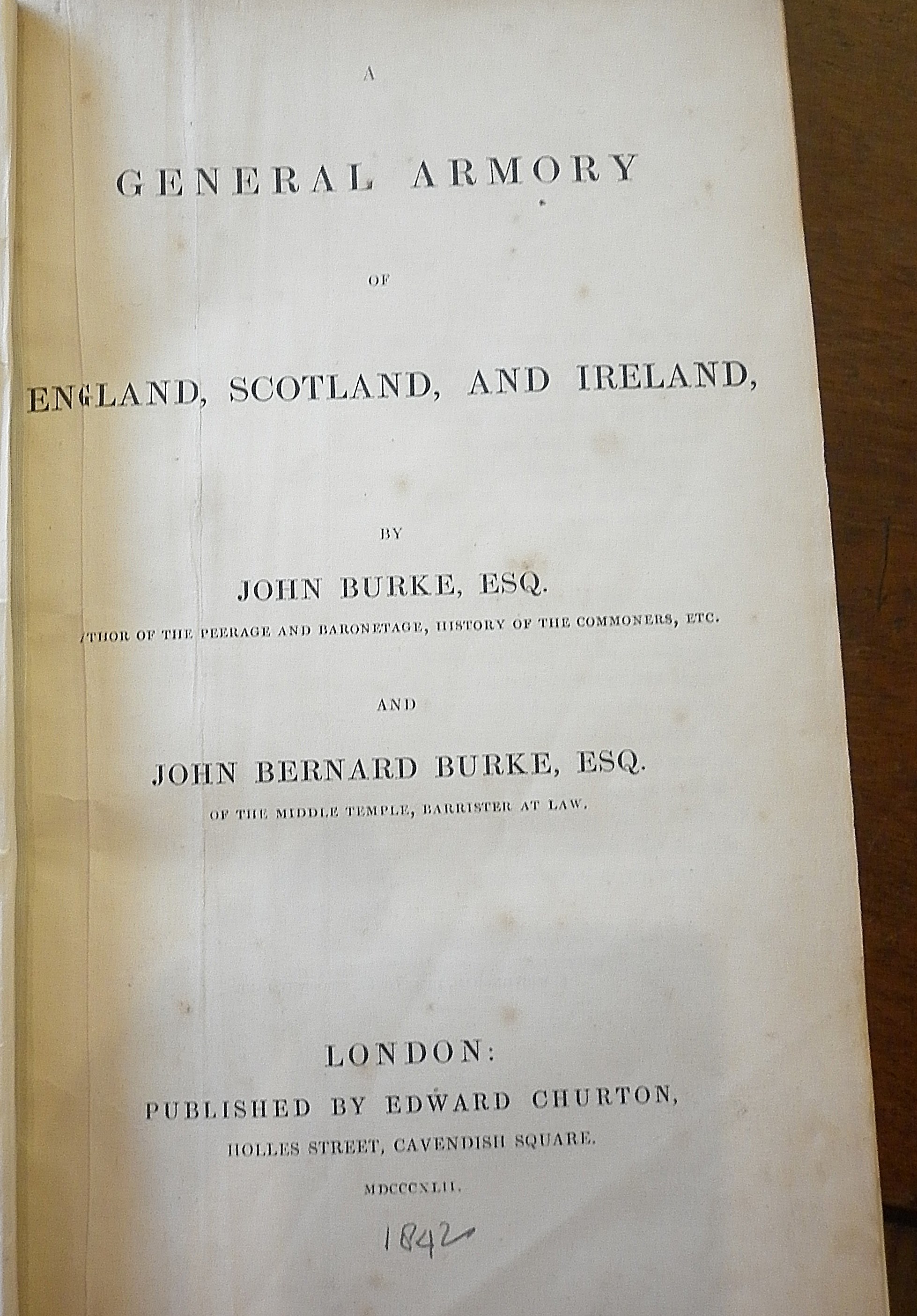 Burke's Armory by John Burke Esq, hardback, published by Edward Churton 1842, and The Strand - Image 3 of 3