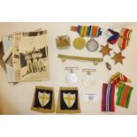 WW1 medal pair awarded to 6122 PTE E EDDOLLS 21-LOND.R, together with other WW2 medals,