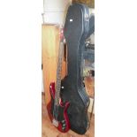 Hohner HRB STD bass electric guitar with case