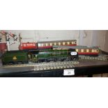 Hornby Dublo 3-rail locomotive "Duchess of Montrose", two carriages, rolling stock etc.